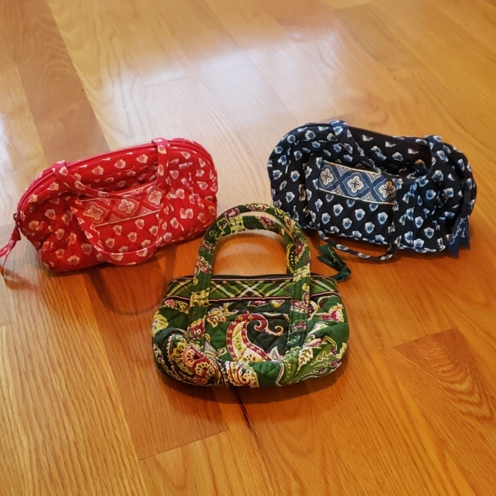 3 mini Vera Bradley purses